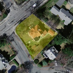 1574 Centre St, Newton, MA 02461 aerial view