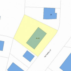 43 Wetherell St, Newton, MA 02464 plot plan