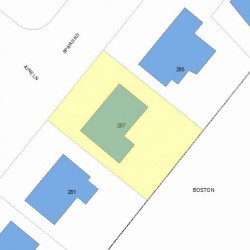 287 Spiers Rd, Newton, MA 02459 plot plan