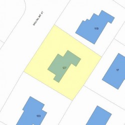 127 Brookline St, Newton, MA 02467 plot plan