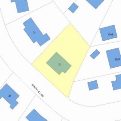 21 Shady Hill Rd, Newton, MA 02461 plot plan