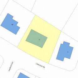 11 Leighton Rd, Newton, MA 02466 plot plan