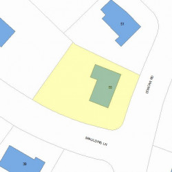 55 Dorcar Rd, Newton, MA 02459 plot plan