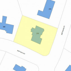 218 Brookline St, Newton, MA 02459 plot plan