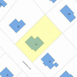 26 Larchmont Ave, Newton, MA 02468 plot plan