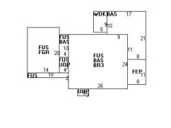 46 Moulton St, Newton, MA 02462 floor plan
