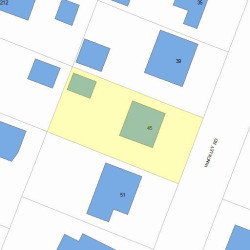 45 Hinckley Rd, Newton, MA 02468 plot plan
