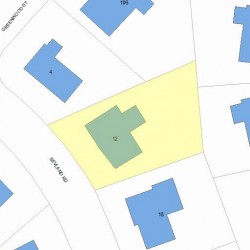 12 Sevland Rd, Newton, MA 02459 plot plan