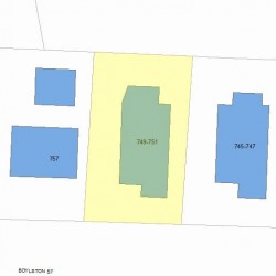 749 Boylston St, Newton, MA 02459 plot plan