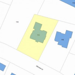 114 Dedham St, Newton, MA 02461 plot plan