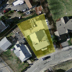 19 Green St, Newton, MA 02458 aerial view