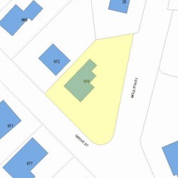 676 Grove St, Newton, MA 02462 plot plan