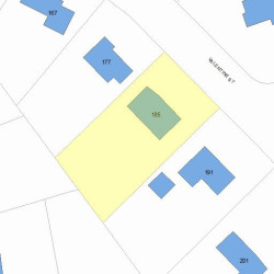 185 Valentine St, Newton, MA 02465 plot plan