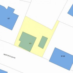 103 Newtonville Ave, Newton, MA 02458 plot plan