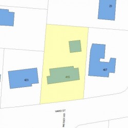 415 Ward St, Newton, MA 02459 plot plan