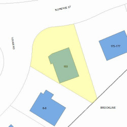 169 Florence St, Newton, MA 02459 plot plan