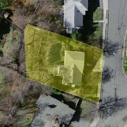 6 Peach Tree Ln, Newton, MA 02459 aerial view