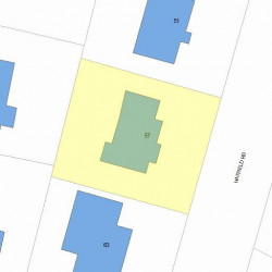 57 Hatfield Rd, Newton, MA 02465 plot plan