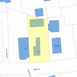 29 Pearl St, Newton, MA 02458 plot plan