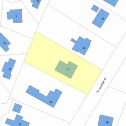 51 Claremont St, Newton, MA 02458 plot plan