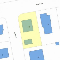36 Indiana Ter, Newton, MA 02464 plot plan