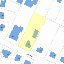 114 Adams Ave, Newton, MA 02465 plot plan