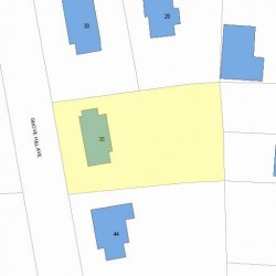 38 Grove Hill Ave, Newton, MA 02460 plot plan