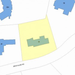 36 Crestwood Rd, Newton, MA 02465 plot plan