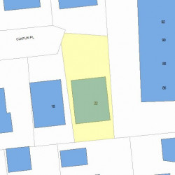 22 Claflin Pl, Newton, MA 02460 plot plan