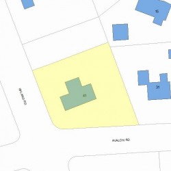 41 Avalon Rd, Newton, MA 02468 plot plan