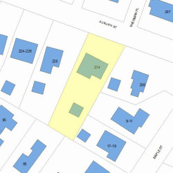 214 Auburn St, Newton, MA 02465 plot plan