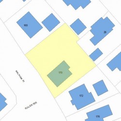 170 Waltham St, Newton, MA 02465 plot plan