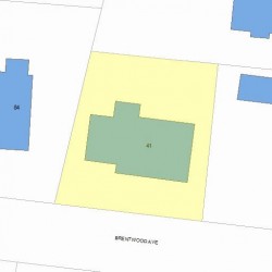 41 Brentwood Ave, Newton, MA 02459 plot plan