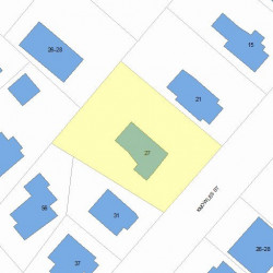 27 Knowles St, Newton, MA 02459 plot plan