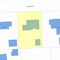 36 Vineyard Rd, Newton, MA 02459 plot plan