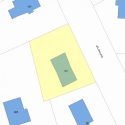 185 Upland Ave, Newton, MA 02461 plot plan