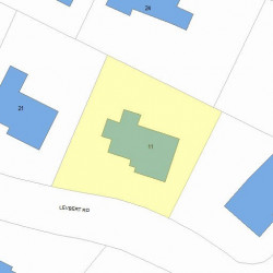 11 Levbert Rd, Newton, MA 02459 plot plan