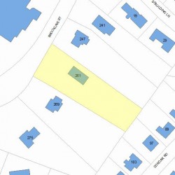 261 Brookline St, Newton, MA 02459 plot plan