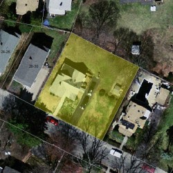 34 Greenough St, Newton, MA 02465 aerial view