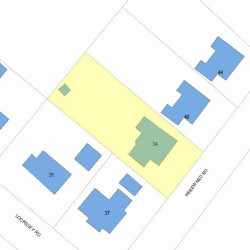 34 Hereward Rd, Newton, MA 02459 plot plan