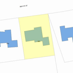 566 Beacon St, Newton, MA 02459 plot plan
