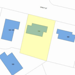 114 Cabot St, Newton, MA 02458 plot plan