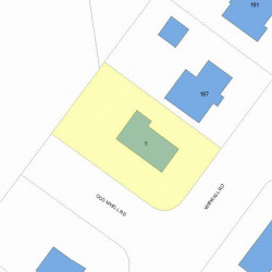 5 Oconnell Rd, Newton, MA 02459 plot plan