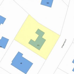 115 Staniford St, Newton, MA 02466 plot plan