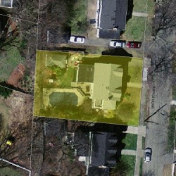 18 Hazelton Rd, Newton, MA 02459 aerial view