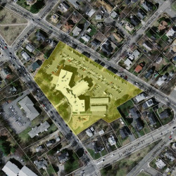 100 Walnut St, Newton, MA 02460 aerial view