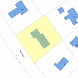 522 Dedham St, Newton, MA 02461 plot plan