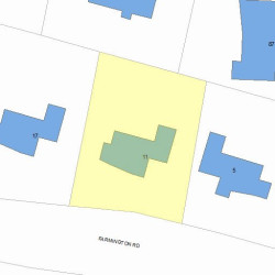 11 Farmington Rd, Newton, MA 02465 plot plan