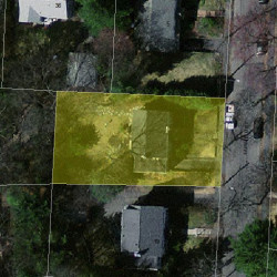 11 Fairfield St, Newton, MA 02460 aerial view