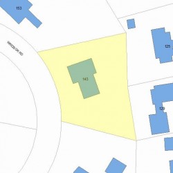 143 Windsor Rd, Newton, MA 02468 plot plan